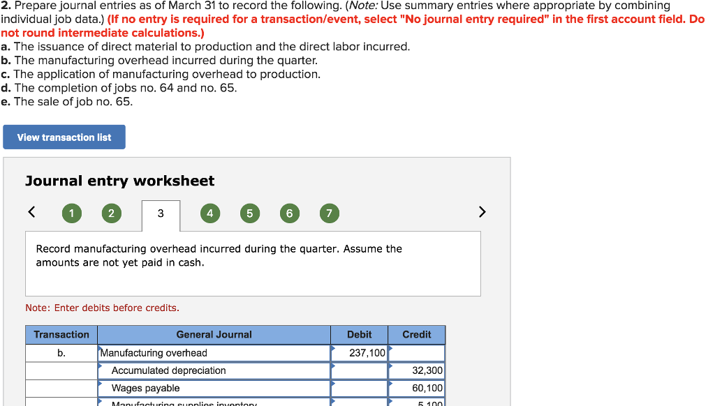 Solved 2. Prepare journal entries as of March 31 to record