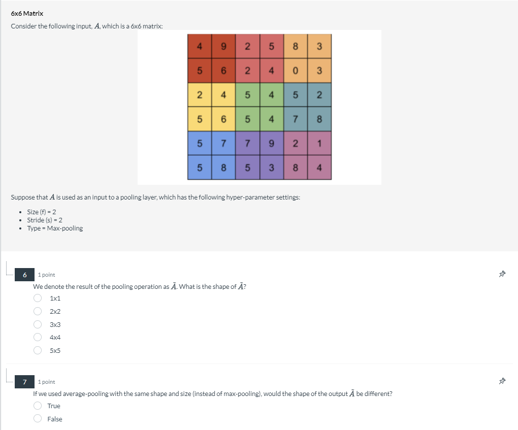 Solved 6x6 ﻿MatrixConsider the following input, A, ﻿which | Chegg.com