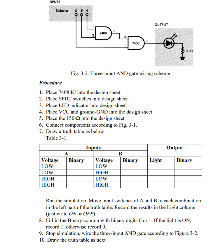 Solved Lab Experiment 3-1: AND Gates Objective Of The | Chegg.com