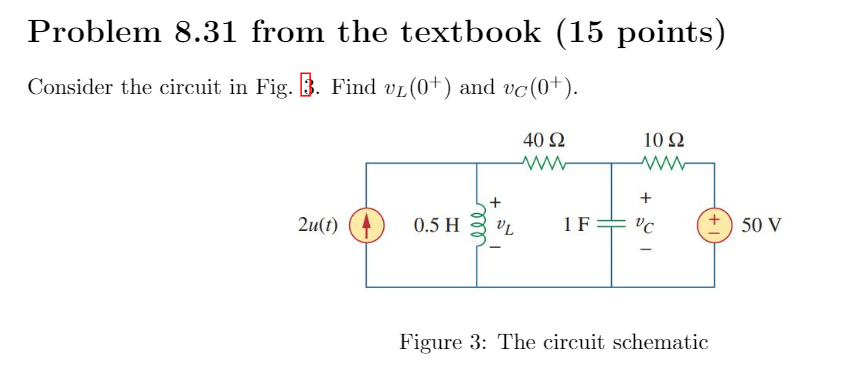 Solved Problem 8.31 From The Textbook (15 Points) Consider | Chegg.com