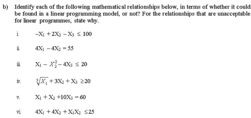 Solved B) Identify Each Of The Following Mathematical | Chegg.com