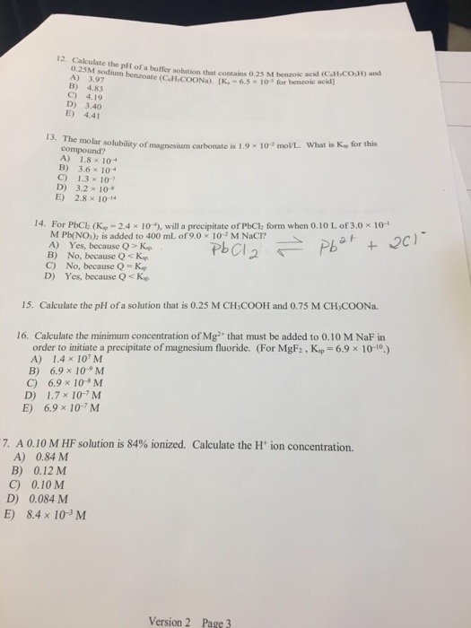 Solved Calculate the pH of a buffer solution that contains | Chegg.com