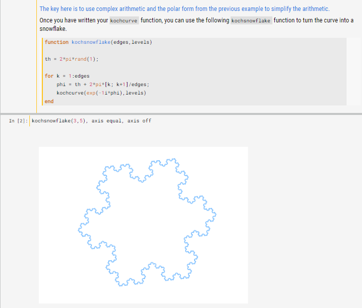 Solved 4.1 Koch Curve and Snowflake One of the earliest | Chegg.com