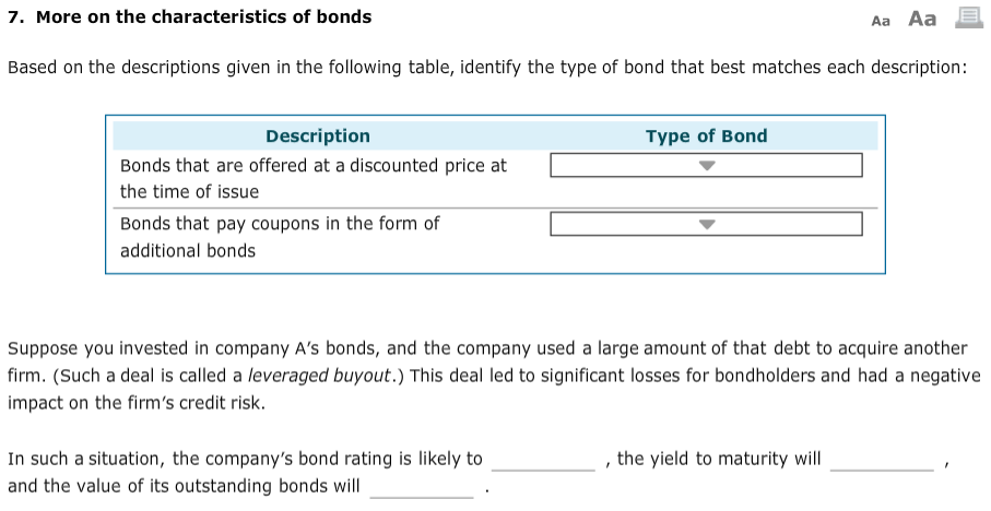 Solved 6. Bond valuation Aa Aa E The process of bond | Chegg.com