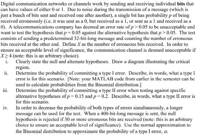 Digital communication networks or channels work by | Chegg.com