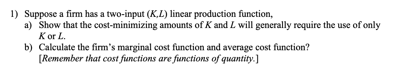 Solved This Is A Problem From My Microeconomics Class. I'd | Chegg.com