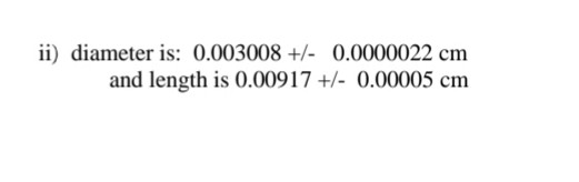 Solved B) Cylinders. Calculate The Percentage Uncertainty In | Chegg.com