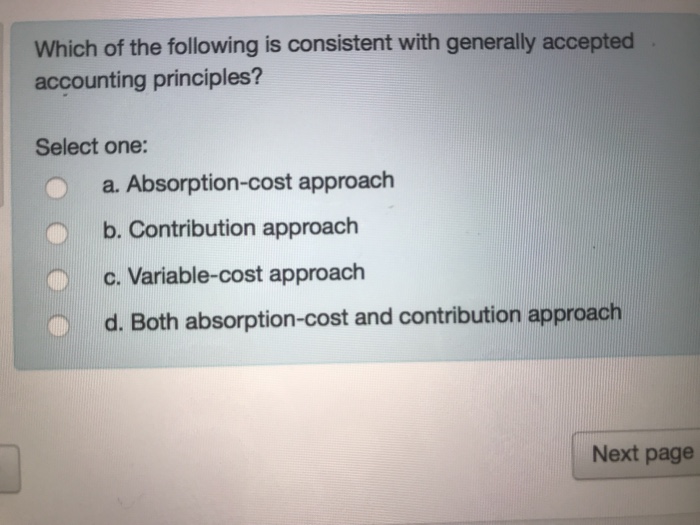 Solved Which of the following is consistent with generally | Chegg.com