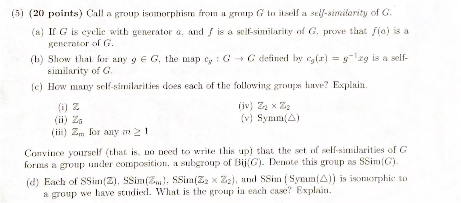 Solved Abstract Algebra Please Help, I Only Need Help From | Chegg.com