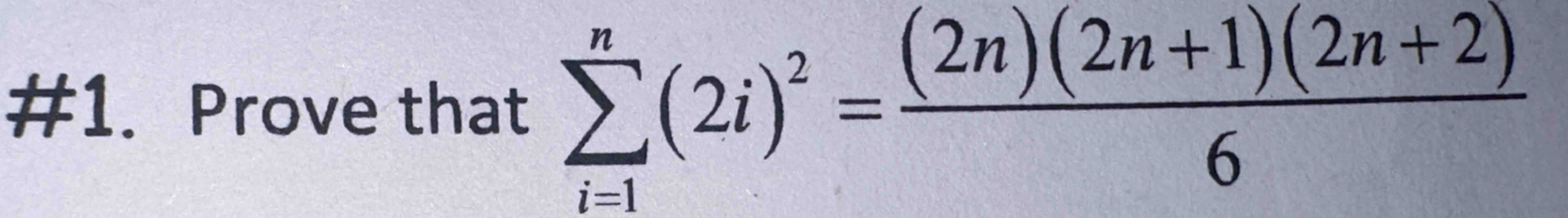 Solved 1 п їprove That в I 1n 2i 2 2n 2n 1 2n 2 6 Chegg Solved 1 п їprove That в I 1n 2i 2 2n 2n 1 2n 2 6 Chegg