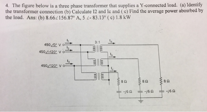 Solved The figure below is a three phase transformer that | Chegg.com