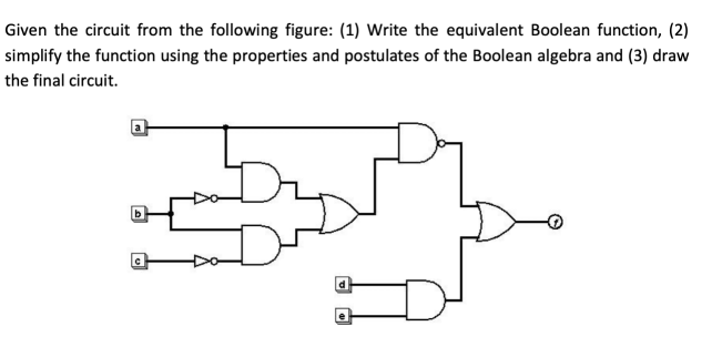 Solved Given the circuit from the following figure: (1) | Chegg.com