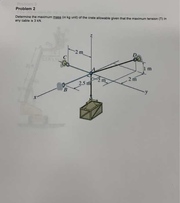 Solved Problem 2 Determine the maximum mass (in kg unit) of | Chegg.com