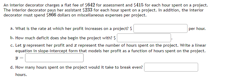 Solved An Interior Decorator Charges A Flat Fee Of 642 For Chegg Com   PhpVnutPR