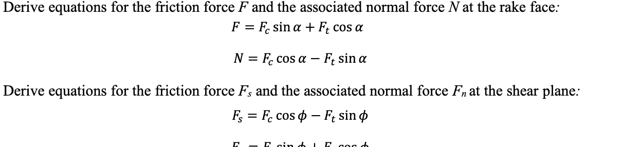 Solved Derive equations for the friction force F and the | Chegg.com