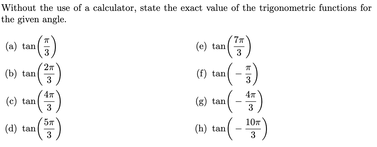 Solved Without The Use Of A Calculator State The Exact Chegg Solved Without The Use Of A Calculator State The Exact Chegg