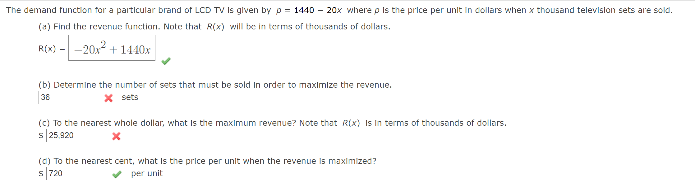 Solved The revenue and cost functions for a particular | Chegg.com