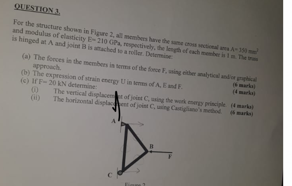 Solved QUESTION3 or the structure shown in Figure 2, all | Chegg.com