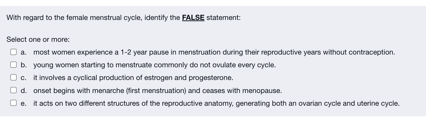 Solved With Regard To The Female Menstrual Cycle Identify 