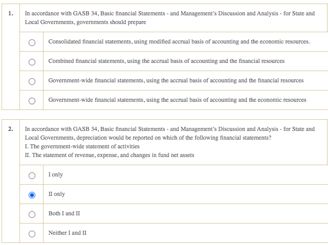 1. In accordance with GASB 34, Basic financial | Chegg.com