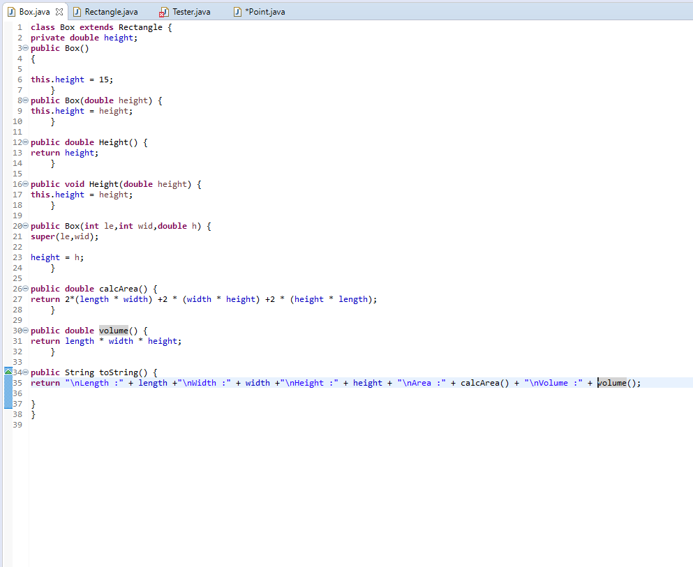 Solved Box.java Rectangle.java X Tester.java D *Point.java 1 | Chegg.com