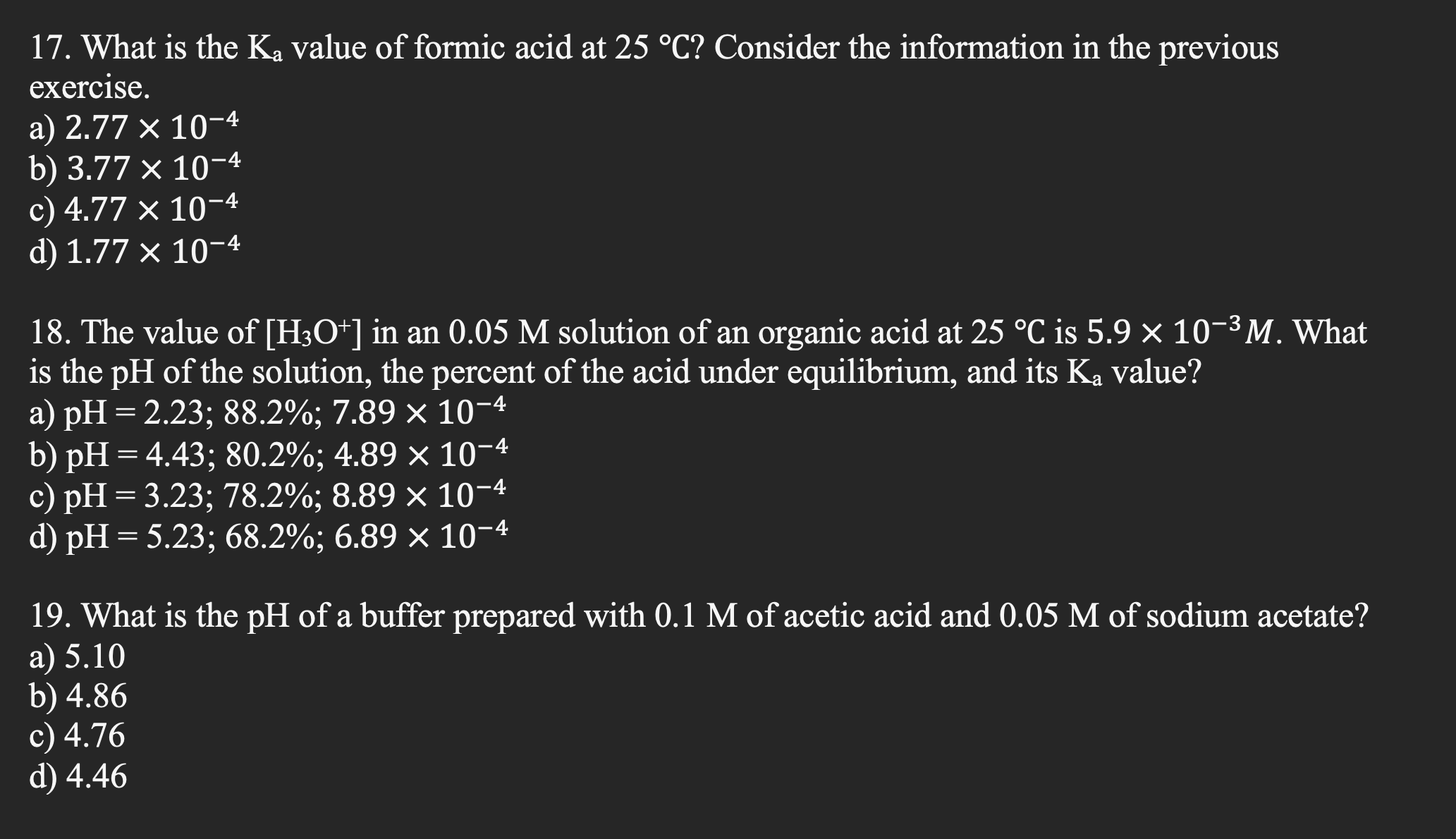 solved-17-what-is-the-ka-value-of-formic-acid-at-25-c-chegg