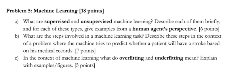 Solved Artificial Intelligence: Please Answer The Questions | Chegg.com