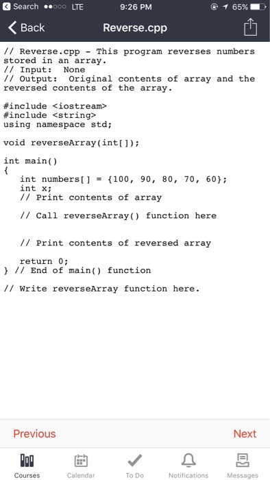 Solved Lab 9-5: Passing Arrays To Functions In This Lab, You | Chegg.com