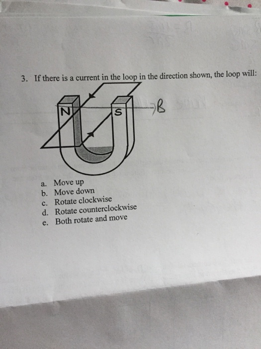 Solved If there is a current in the loop in the direction | Chegg.com