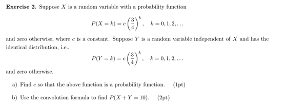 Solved Exercise 2. Suppose X is a random variable with a | Chegg.com