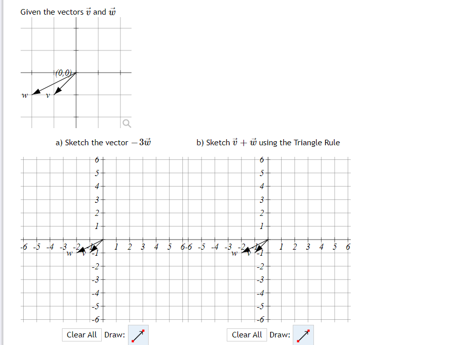 Solved Given the vectors ū and w +0,07 1 Q a) Sketch the | Chegg.com