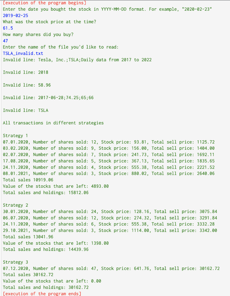 Solved Stock portfolio #python Description One of the | Chegg.com