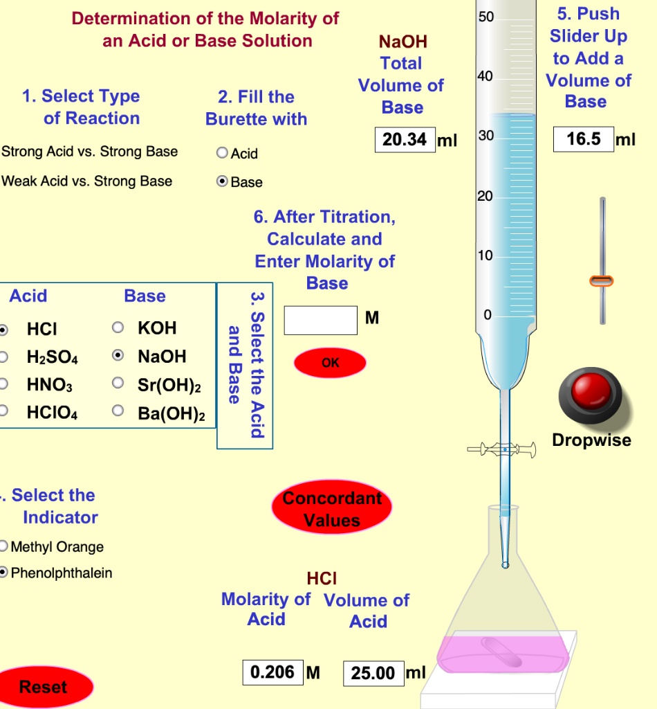 Solved 50 Determination of the Molarity of an Acid or Base