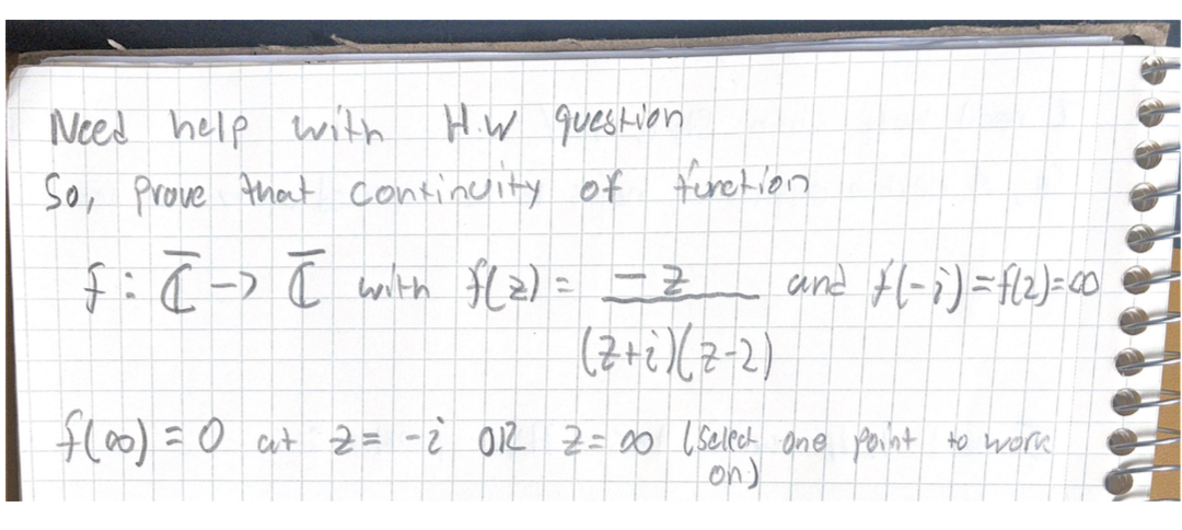 Need Help With Hw Question So Prove That Continuity Chegg Com