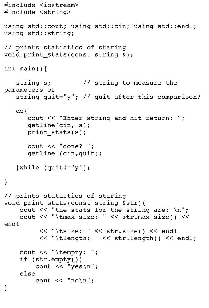 Strings, File I/0 You are free to use a single or | Chegg.com