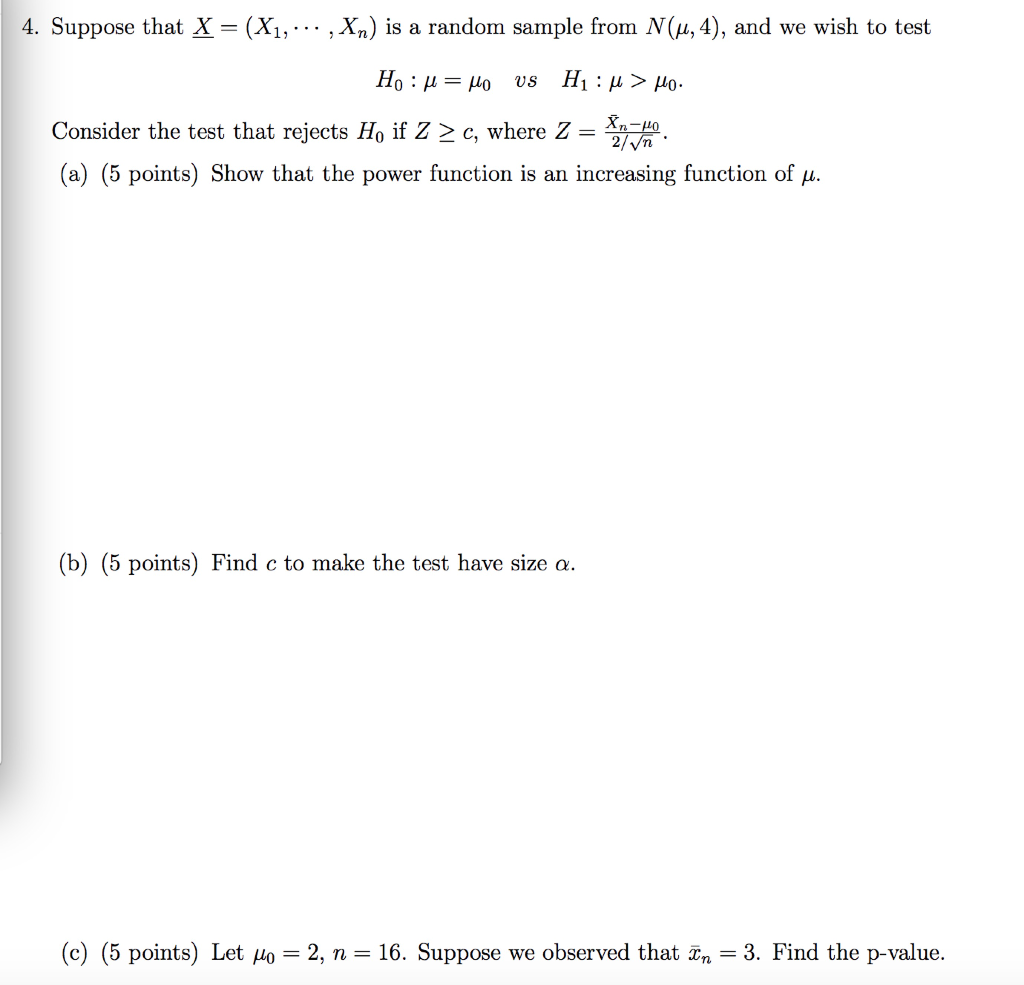 Solved 4 Suppose That X X1 Is A Random Sampl Chegg Com