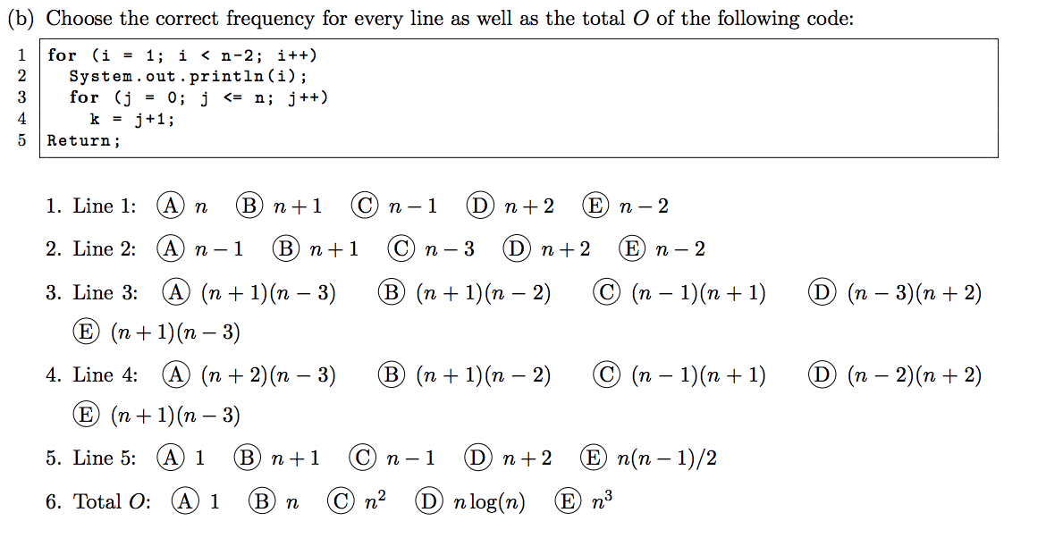 Solved (c) Choose the correct frequency for every line as