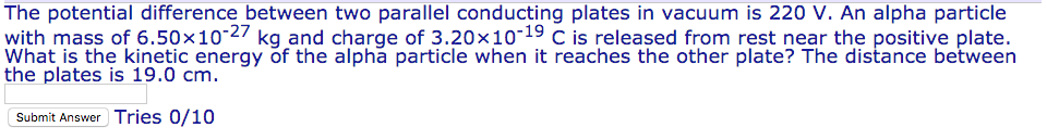 Solved The potential difference between two parallel | Chegg.com