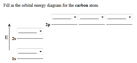 Solved Fill in the orbital energy diagram for the carbon | Chegg.com