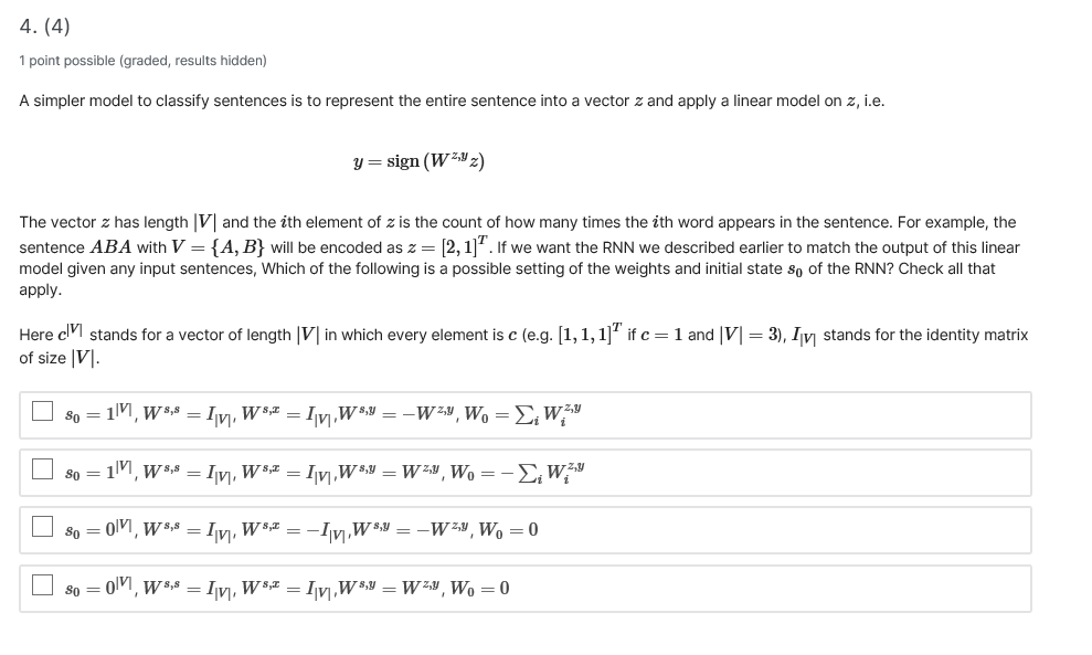 Solved 4 4 1 Point Possible Graded Results Hidden