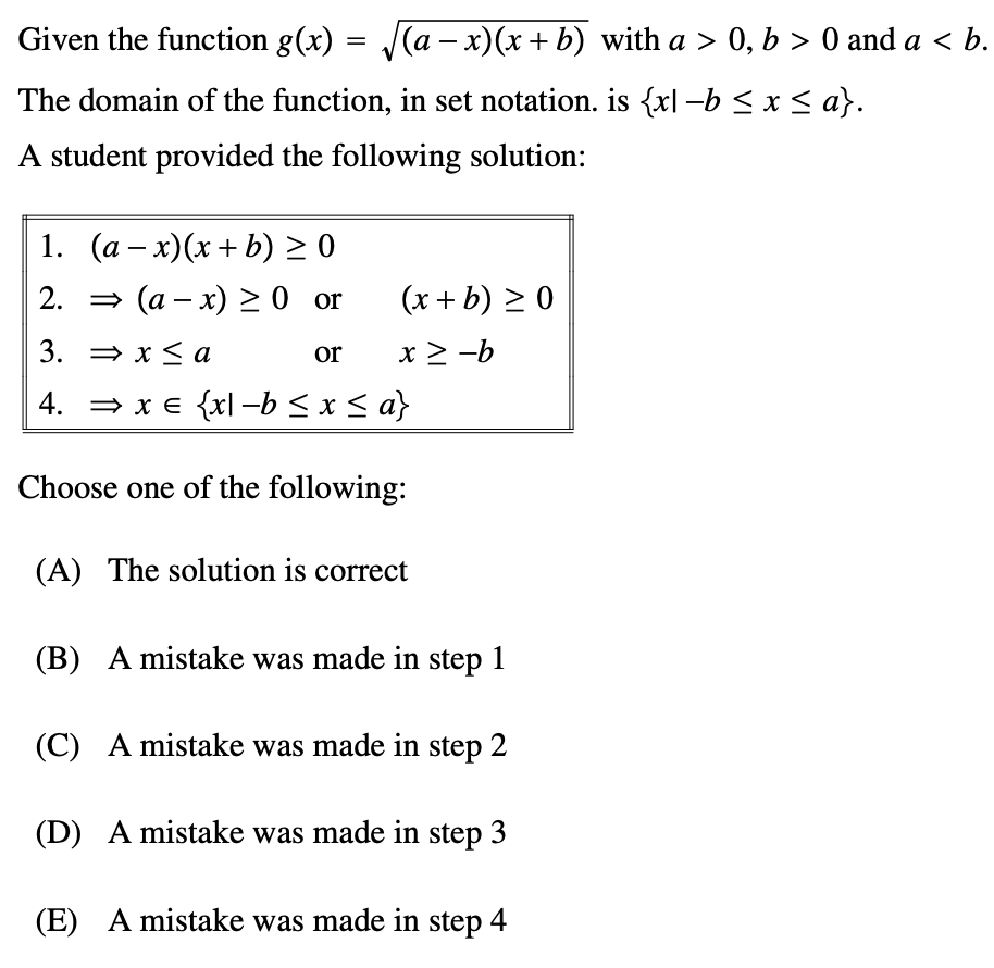 Solved Given The Function G X V A X X B With A Chegg Com