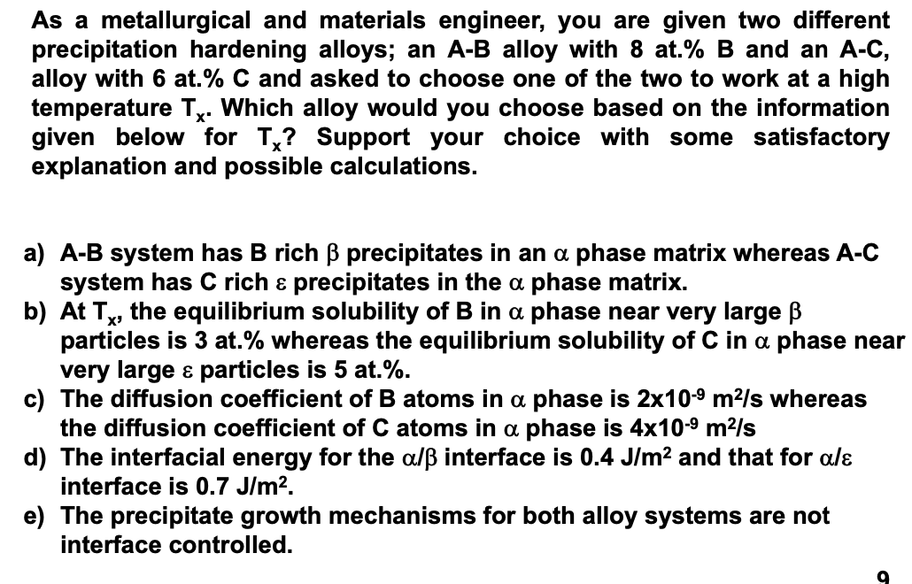 Solved As A Metallurgical And Materials Engineer, You Are | Chegg.com