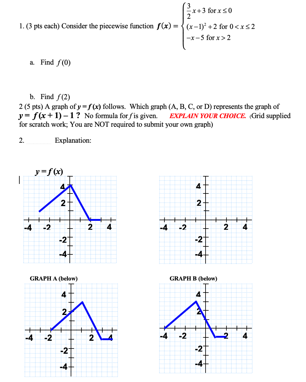 X 3 For X 0 1 3 Pts Each Consider The Piecewise Chegg Com