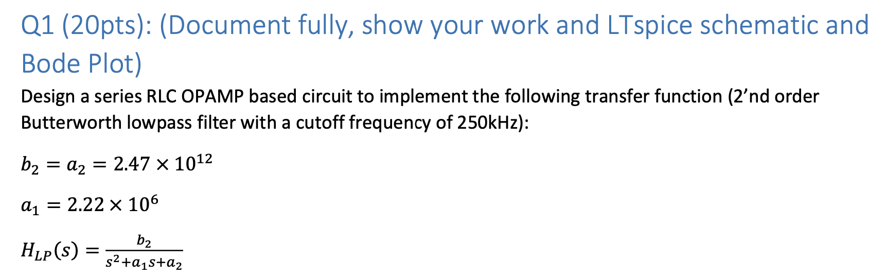 Solved Q1 (20pts) (Document fully, show your work and