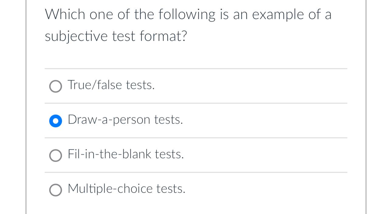 Solved Which One Of The Following Is An Example Of A | Chegg.com