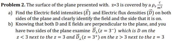 Solved Problem 2. The surface of the plane presented with. | Chegg.com