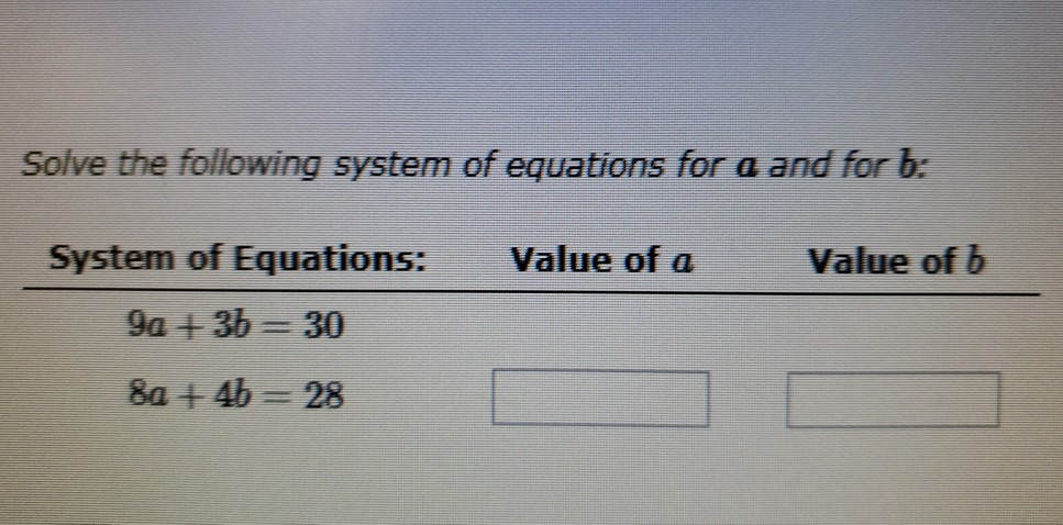 Solved Solve The Following System Of Equations For A And For | Chegg.com