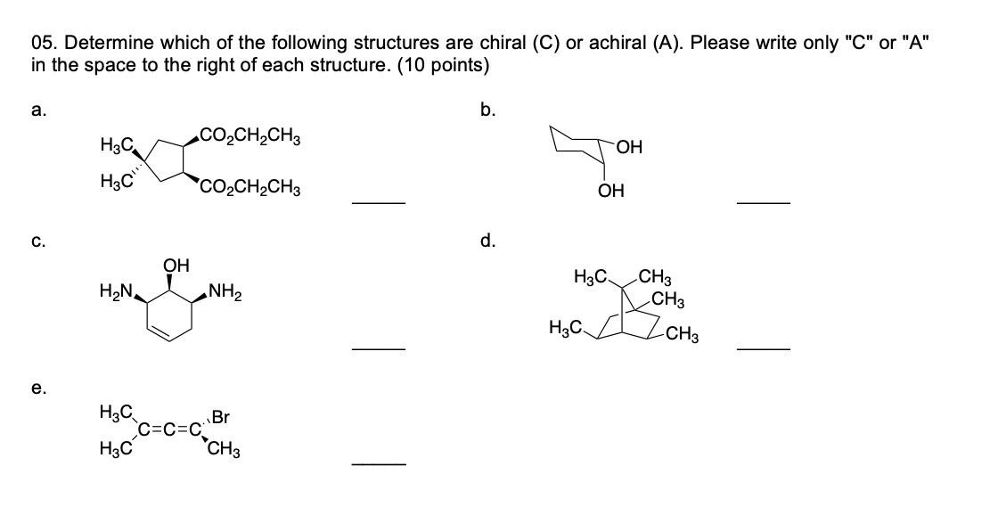 Solved Determine which of the following structures are | Chegg.com