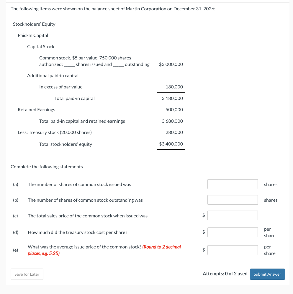 Solved The Following Items Were Shown On The Balance Sheet | Chegg.com