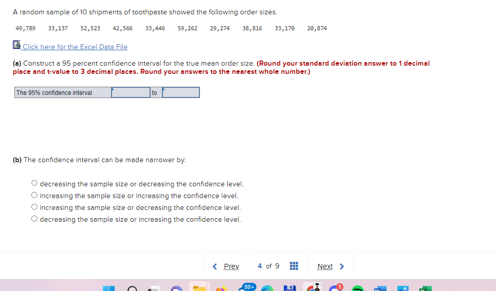 Solved (a) Construct a 95 percent confidence interval for | Chegg.com